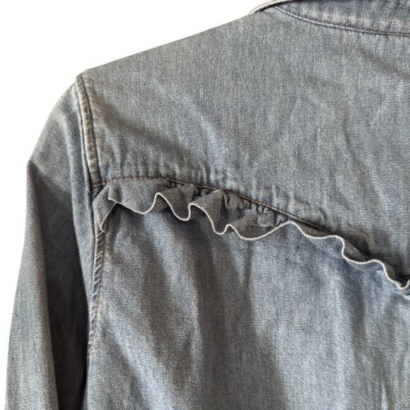 Ariat Light Blue Button Down Shirt - Picture 6 of 8